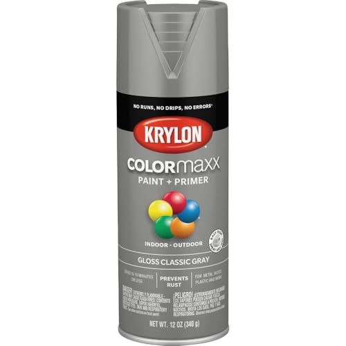 Image of Krylon K05513007 COLORmaxx Spray Paint, Aerosol, Classic Gray
