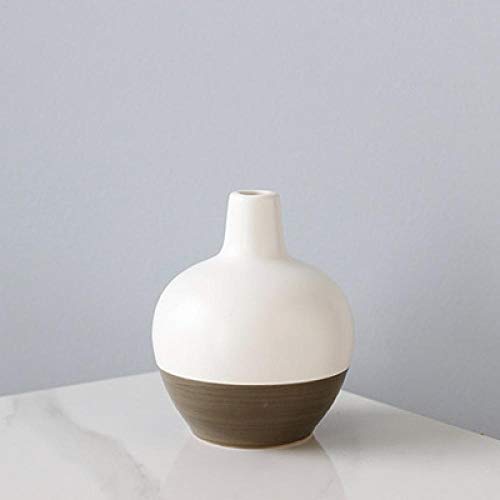 Vase de table céramique blanche déco salon moderne pour fleurs séchées - 2