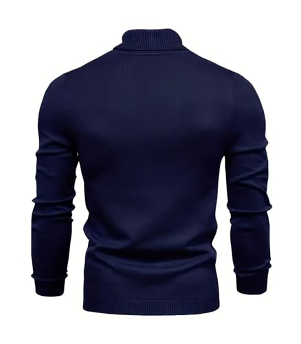 INVACHI Mens Turtleneck Pullover Sweaters Slim Fit Long Sleeve Knitted Top Soft Warm Basic Thermal Sweaters2