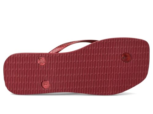 Image of Havaianas womens Slim Square Logo Metallic Flip-flop