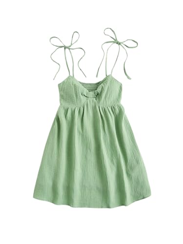 Image of SOLY HUX Women's Summer Cami Sun Dress A Line Tie Shoulder Y2k Cute Casual Short Mini Beach Babydoll Dresses