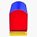 Goplus Mailbox Tumbling Mat, Gymnastics Vaulting Box w/Detachable Mat, Carrying Handle, Premium PU Leather, Portable Jumping Tumbling Aid Trainer for Kids Home Gyms Exercise (Red+Blue+Yellow)
