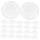 STOBAZA 300 Stück Food Grade Ölabsorbierende Kuchenpapier Pads mit Spitzenmuster Fettfilter Backpapier für Pizza und Gebäck