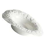 COLLBATH Plato de con Diseño de Sombrero y Textura de Roca Plato Multifuncional para Servir Aperitivos Ensaladas y Comida Occidental Apto para Cocina y Eventos Fácil de Limpiar