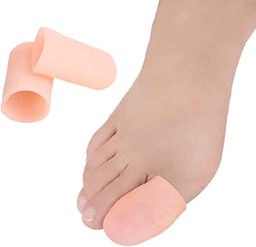 PEDIMEND™ 3 Pairs Big Toe Tubular Dressing Bandage Caps Guard | Nail Off Protectors | Joint Pain Relief | Ingrown Toenail Tubes Sleeves | Callus Cushion Blisters | Bunion Corrector (Pink)