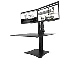 Victor High Rise Collection Dual Monitor Sit-Stand Standing Desk Converter, 28' by 23' by 15.5', Black