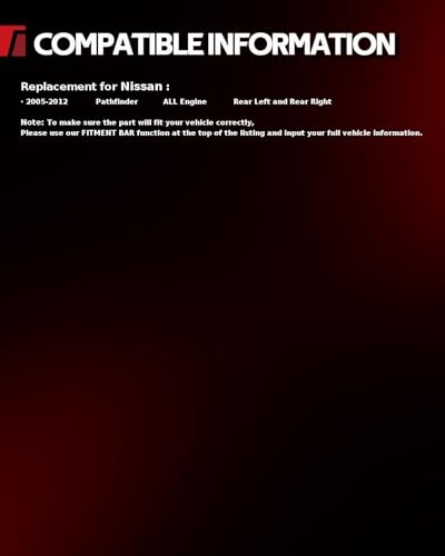 Image of Torchbeam Rear Brake Calipers Set for Nissan 2005-2012 Pathfinder, Rear Left and Rear Right Calipers Replace # 19B2994A+19B2995A