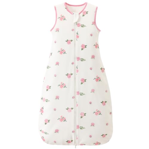 Image of Super Soft 1.5 TOG Sleep Sack, 100% Cotton All Season Warm Baby Wearable Blanket for 6-18 Months, Bloom, Size M