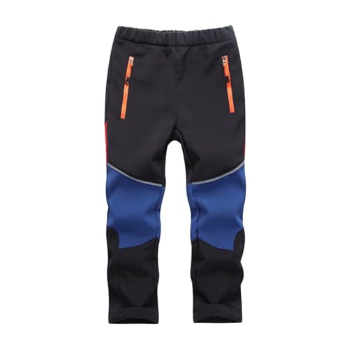Kids Baby Boys Girls Patchwork Ski Pants Suit Pocket Thicken Warm Trouser Pants Regular Ski Boys Pants with