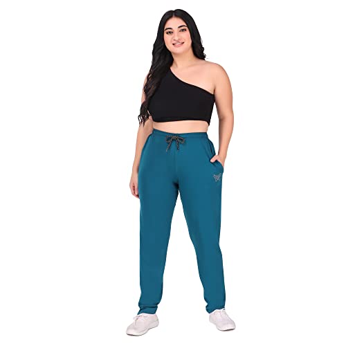Image of CUPID Women's Cotton Track Pants Regular Fit Lounge Wear Gym Joggers Sports Trouser Night Pants for Ladies