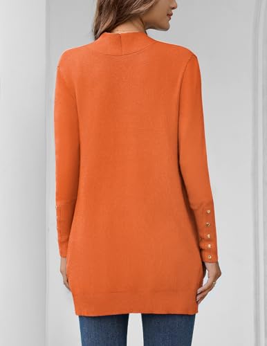 BB&KK Women's Cardigan Sweaters Button Cuff Long Sleeve Knit Open Front Jacket Casual Fall Coat with Pockets4