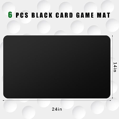 Image of Ecally 4 Pcs Card Game Mats 24 x 14 Inch Playmat Table Smooth Playing Card Mat for TCG, Gameplay (Black)