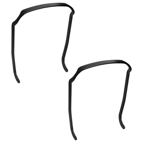 Tabanzhe Curly Thick Hair Headbands 2PCS Large Sunglasses-Style Plastic Hair Hoop Square Invisible Headband for Voluminous Curly Hair Styling