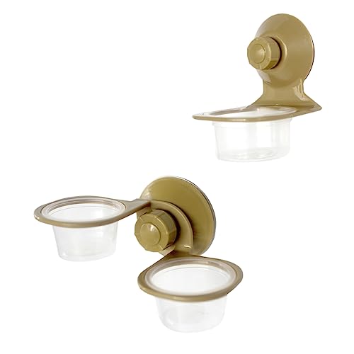 SEWOART 2Pcs Suction Cup Reptile Food Bowl Nonporous Lizard Feeder Dish for Easy to Clean Safe Material for Geckos and Lizards