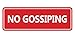 Signs ByLITA Standard No Gossiping Sign (Red) - Small