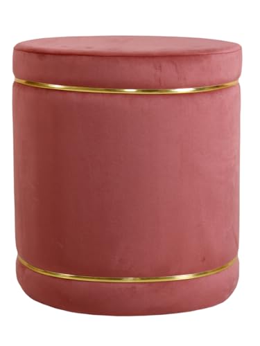 Image of Pouffes Sitting Stool for Living Room, Puffy Wooden Ottoman | Round Pouffe for Living Room & Bedroom | Pouf for Office & Home Decoration & Modern Seating Stool (Gajri)