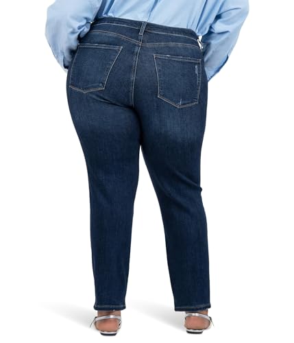 KUT from the Kloth Womens Plus Reese High-Rise Fab Ab Ankle Straight Regular Hem in Gifted2