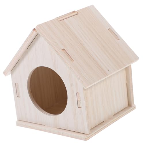 COLLBATH モルモット保護施設 モルモットの家 ハムスターハウストンネル ハッチ 小さい リス ネズミの家 ハムスターの木製隠れ家 木製ハムスターの隠れ家 ハムスターの木の小屋 木製ネズミ小屋