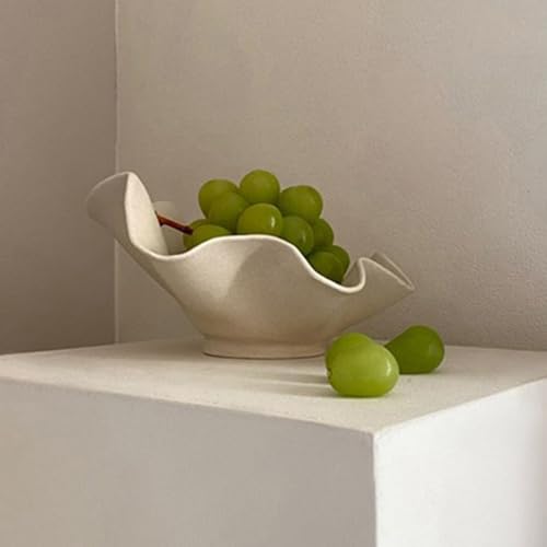 Coupe à fruits ondulée terre cuite plat service moderne mat - 6