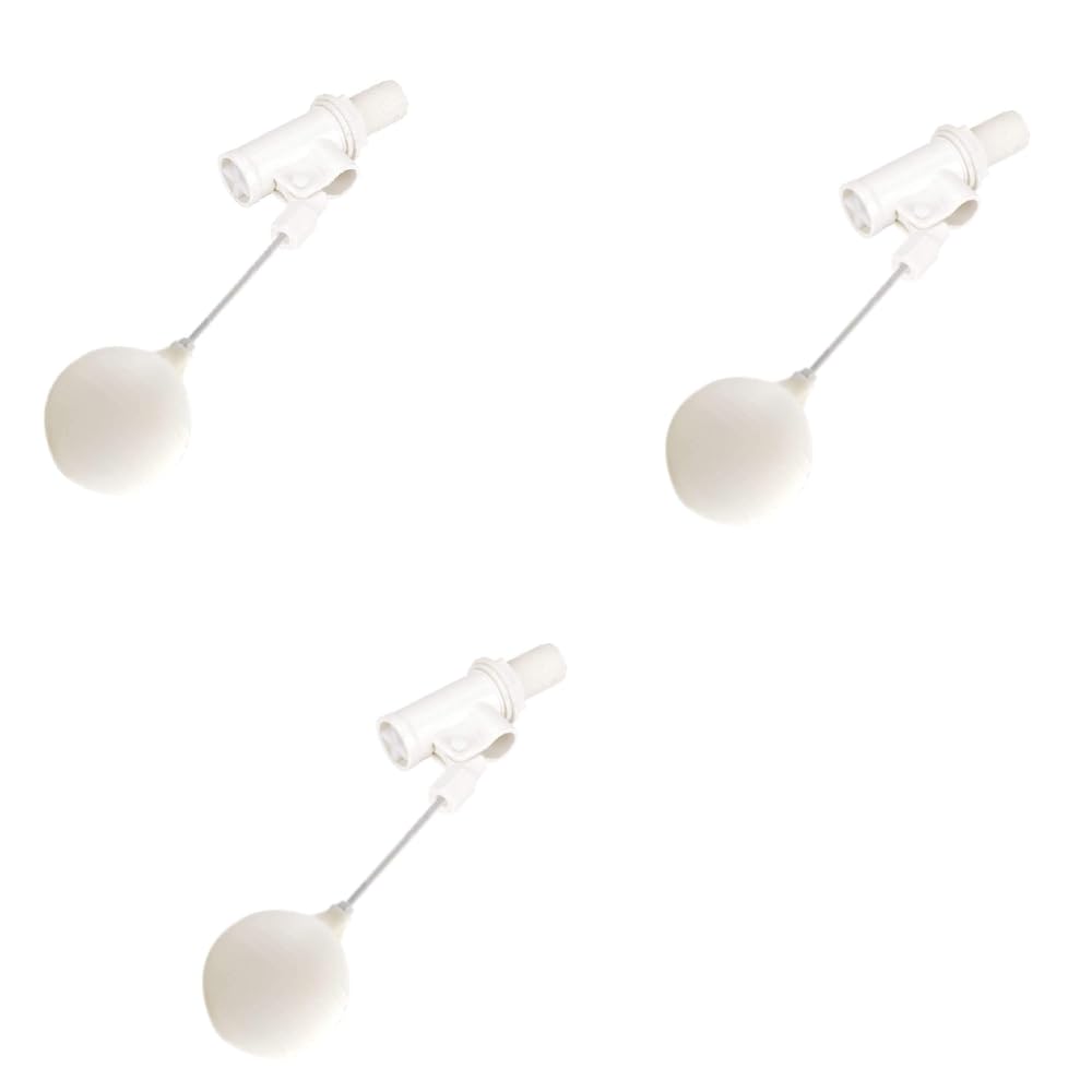 Ennius PVC Ball Cock Set with Aluminum Rod and Ball, Durable Water Float Ballcock Valve for Flush Tank, Toilet Accessory for Home (White Colour).