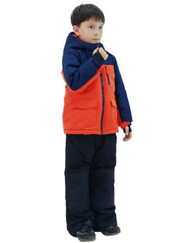 COZY Boys Snowsuit Hooded Water-repellent Ski Suit Windproof Winter Suit2