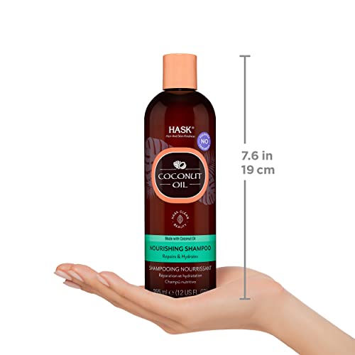HASK Nourishing Coconut Shampoo, for all hair types, colour safe, and cruelty-free - 1 355mL Bottle - Image 5