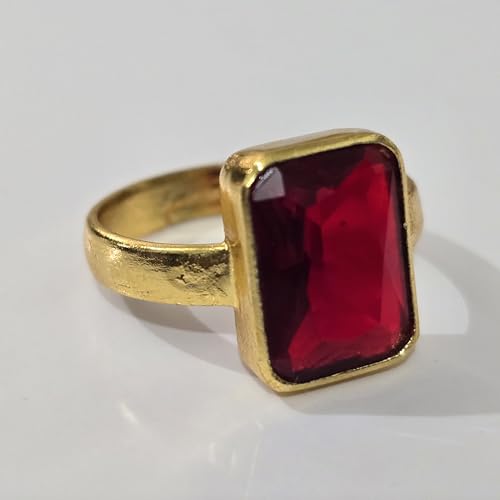 Image of 7.25 Ratti Ruby (Manik) Original Stone Adjustable Ring For Men And Women With Lab Certified D3