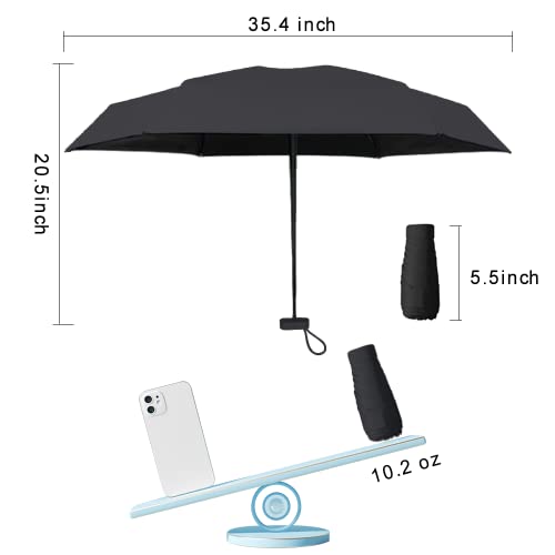 Image of Mini Travel Sun Umbrella for Purse With Case,Small Compact UV Umbrella Protection Sun,Lightweight Portable Parasol Windproof for Women Men Kids