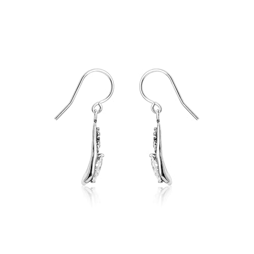 925 Sterling Silver Dangle Earrings for Women - Triangle Shield with Cubic Zirconia Vintage Design - Hypoallergenic, Lead & Nickel Free - Artisan Handcrafted Statement Earrings by Jean Rachel Jewelry 5