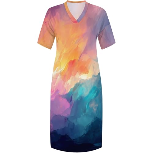 Image of SUZONANA Plus Size Dresses for Curvy Women African Print American Dress Summer Outfits Casual Loose with Pocket