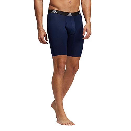 adidas mens Men's Performance 3-pack Long Boxer Brief Underwear (pack of 3)