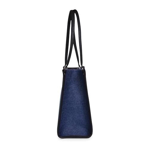 Image of Tote Bag for Women, Laptop Handbag with Adjustable & Detachable Sling Strap | Stylish Shoulder Bag for Women | Spacious Work Tote Purse (Denim Blue)