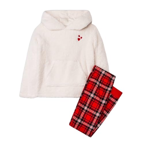 Cat & Jack Big Girls' Cozy Sherpa Plaid Set -