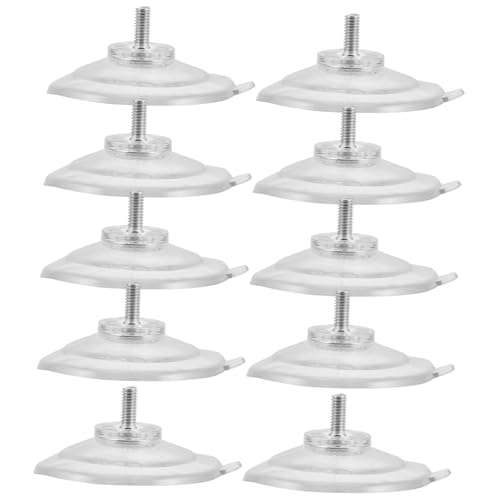 GRIRIW 10pcs Vacuum Suction Cups for Window Automotive Glass Heavy Duty Suction Cup Clamps Threaded Inserts