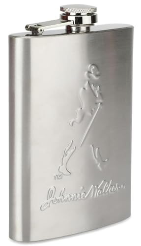 Image of Stainless Steel Hip Flask for Men & Women 8oz (236ml) - Whisky Flask Vodka Alcoholic Liquor Holder with Funnel Drinks Pocket Carrying Case - Leakproof Travel Flasks for Drinks, (Silver JW)