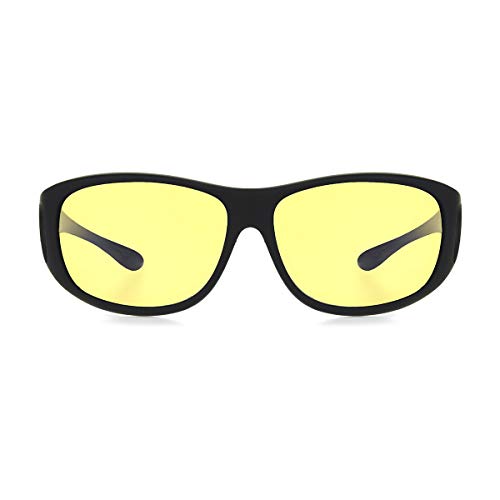 YAMEIZE Polarized 3 Pairs Clip-on Sunglasses - Anti-Glare UV400 Protection Flip Up Rimless Lens Driving Outdoor for Men Women