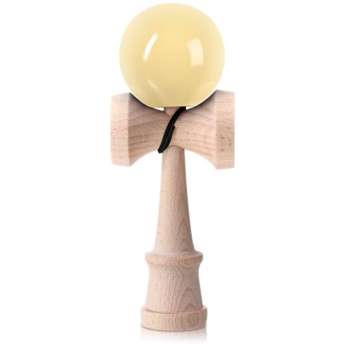 WinnerWhy Wooden Kendama Catch Ball in Cup Kendama Game,Cream White