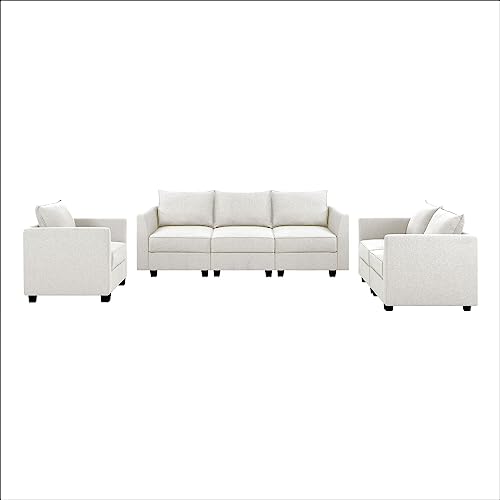 Naomi Home 73143AM Elizabeth Modern Linen Living Room Furniture Sets thumb #2