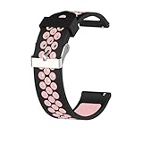 ZIYIWANG Compatibile con Galaxy Watch 6 4 5 Pro Classic Gear S3 Active 2 GT 2e 3 20mm 22mm cinturino sportivo in silicone traspirante(Black Pink,22mm)