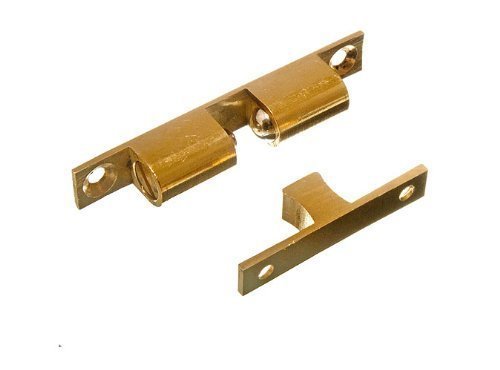 Loquet à bille double ressort en laiton 70mm réglable avec vis pour porte de placard (Pack de 5)