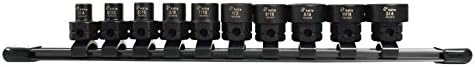 Astro Pneumatic Tool 78310 SAE 3/8" Drive Low Profile Nano Impact Sockets (10 Piece)