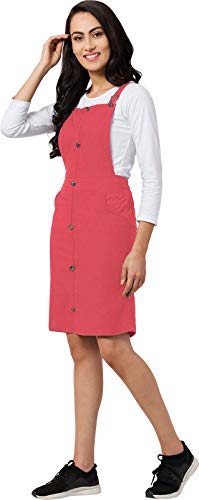 ORIEX Girls Button Skirt Dungaree with Top Peach 11-12 Years 1