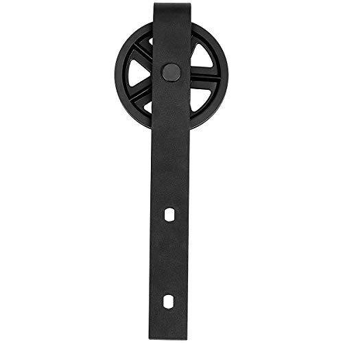 Image of Amazon Basics 6.6 ft Heavy Duty Sliding Barn Door Hardware Kit, Sturdy Big Wheel Design, Easy to Install, Fits 36 inch-40 inch Wide Panel, 1-3 /8 to 1-3 /4 inches Thickness, Black