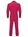 Moily Adult Men Work Bodysuit One-piece Workwear Fashion Wear-resistant Work Clothing Mechanic Uniform Hot Pink Small