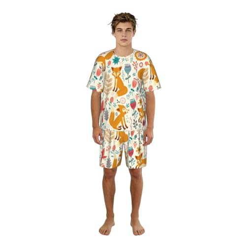 Pyjama court hommes fleuri pour vos week-ends décontractés à la maison