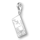  Melina Damen-Charm Anhänger Postkarte - I love you 925 Sterling Silber 1800077