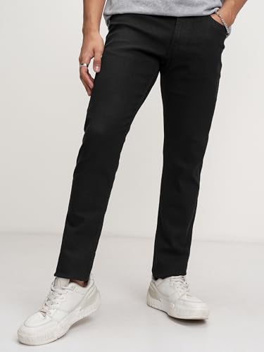 Image of Highlander Mens Tapered Fit Denim Jeans for Man| Regular Length|Mid-Rise|Stretchable Fabric for Comfort fit| Jeans for Man | Men Jeans