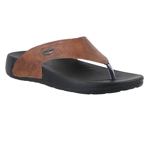 Image of WELCOME Soft Men's Slippers with Cushion FootBed for Adult | Comfortable & Light Weight | Stylish & Anti-Skid | Waterproof & Regular Flip Flops for Gents /Boys