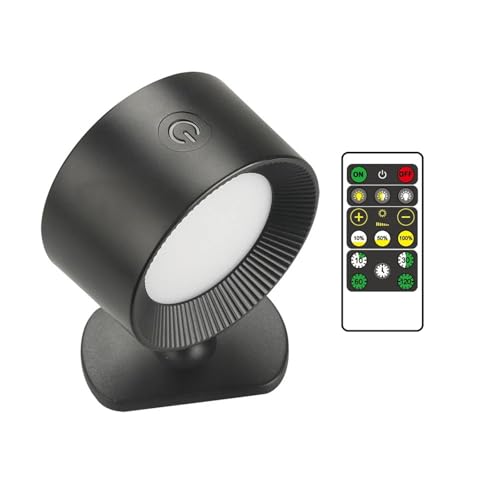 TWMAZDYC Apliques de Pared, Juego de 2 Apliques de Pared LED con 3 temperaturas de Color y Brillo Regulables, Control táctil y Remoto(White)