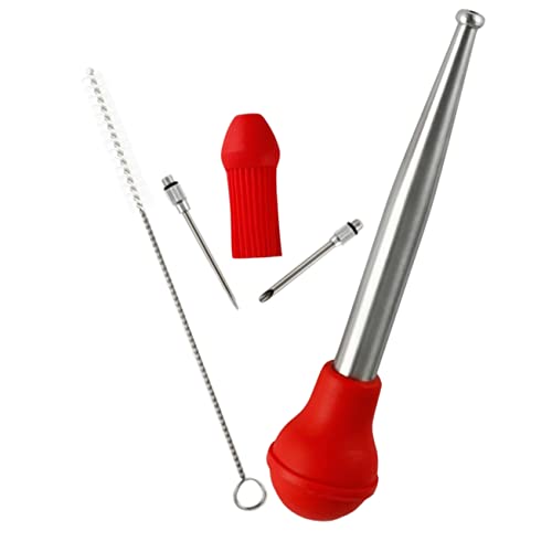 OKUMEYR Bbq Seasoning Brush Turkey Baster Large Turkey Injector Marinade Metal Baster Drip Oil